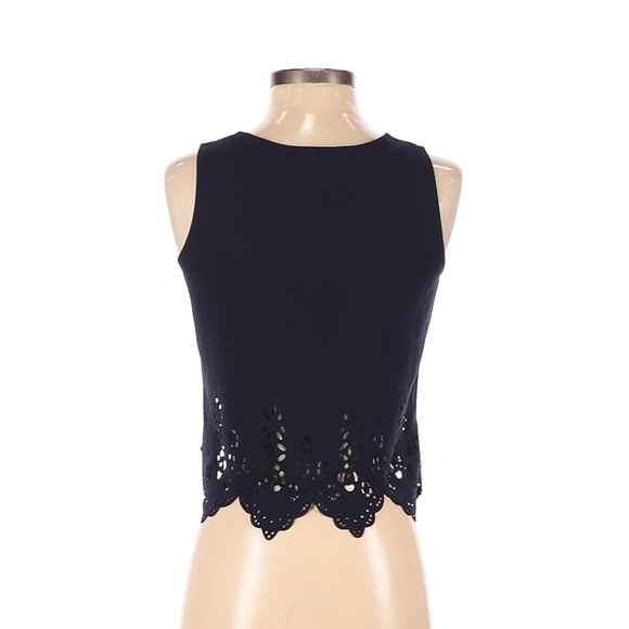 Navy Crop Top - Picture 2 of 3